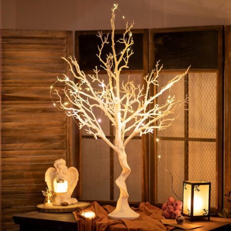 Shortened Product Name: White 105cm Artificial Twig Tree for Table Decoration, Easter, Wedding, Halloween, Xmas Home Decor.