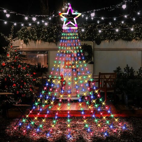 Javieror LED Christmas Lights: 350 lights, 8 modes, waterproof. Perfect for indoor/outdoor holiday decoration.