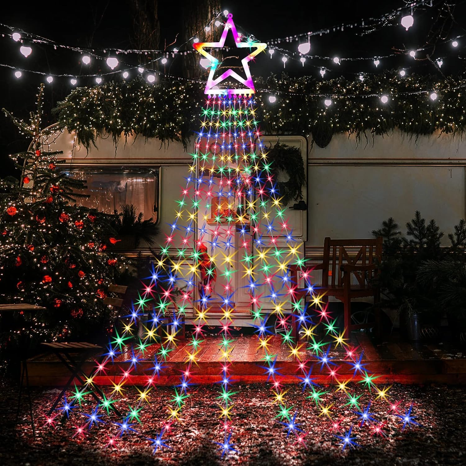 Javieror Christmas Tree Lights, 350 LED Christmas Lights Outdoor, String Lights with 8 Lighting Modes, IP65 Waterproof Fairy Lights for Christmas Decorations Outdoor Indoor Garden Yard