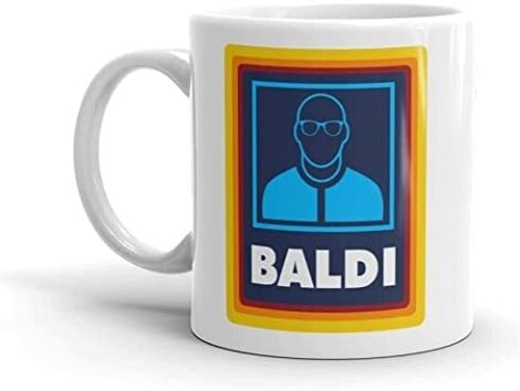 Baldi Funny Mug: Perfect Gift for Bald Men, Dad, Stepdad, Grandad. Ideal for Fathers Day, Christmas.