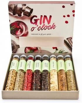 Eat.Art Gin OClock Gin Gift Set: DIY Flavoured Gin Kit with 8 Botanicals for Festive Mixology