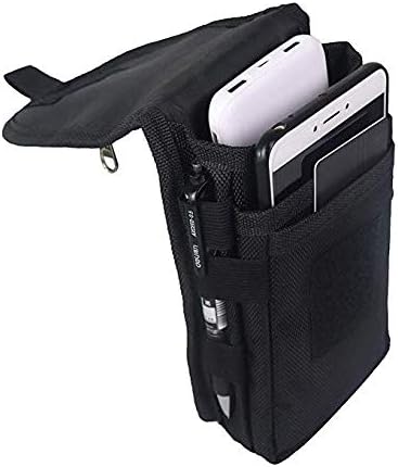 Large Smartphone Pouch Belt Pouch, Cell Phone Holster, Phone Case Tool Holder Gifts for Men,Tactical Carrying Case Belt Loop Pouch Men's Waist Pocket for Hiking, Camping, Barbeque, Rescue Essential