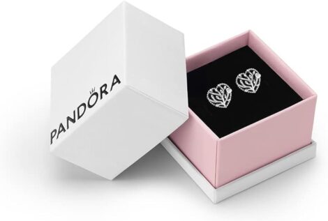 Pandora Family Tree Heart Stud Earrings – Women’s Silver Moments