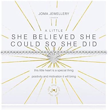 Joma Jewellery A Little She Believed She Could Stretch Bracelet - 17.5cm Universal Size Women's Silver Plated Bracelet