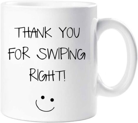 Thank You for Swiping Right Mug – Perfect Valentine’s, Birthday, or Christmas Gift for Partners