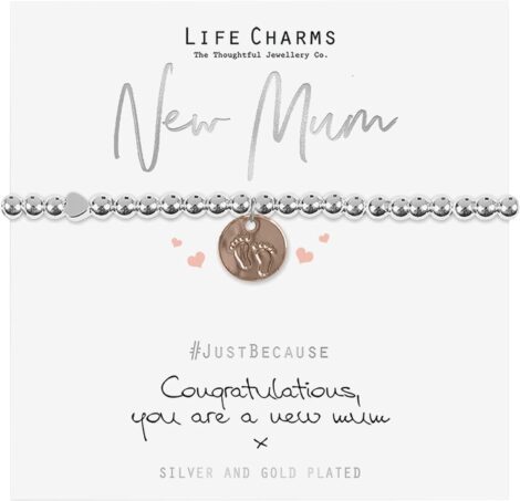 New Mum Bracelet – Footprint Wristband: A Beautiful Gift for Women from Life Charms.