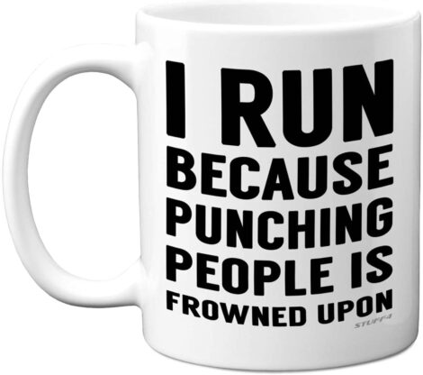 Stuff4 Running Gifts: Funny Triathlon Runners Mug – 11oz Ceramic, Dishwasher Safe. Suitable for Birthdays, Christmas, and Congrats.