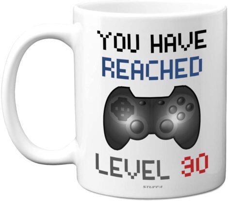 30th Birthday Gamer Mug – Retro Video Game Novelty Mug, Gaming Gifts for Him or Her