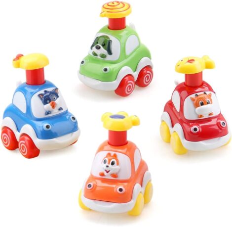 Amy&Benton Car 1 year old: Press & Go Toy Car Set for Baby Boys 1-2 Years Old.