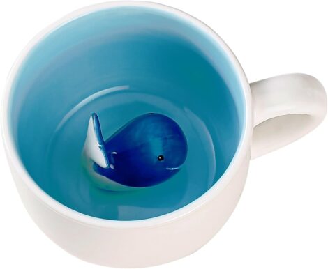 Cutesy Whale Mug – Adorable 3D Animal Ceramic Cup for Hot Drinks, Perfect Gift for all Occasions