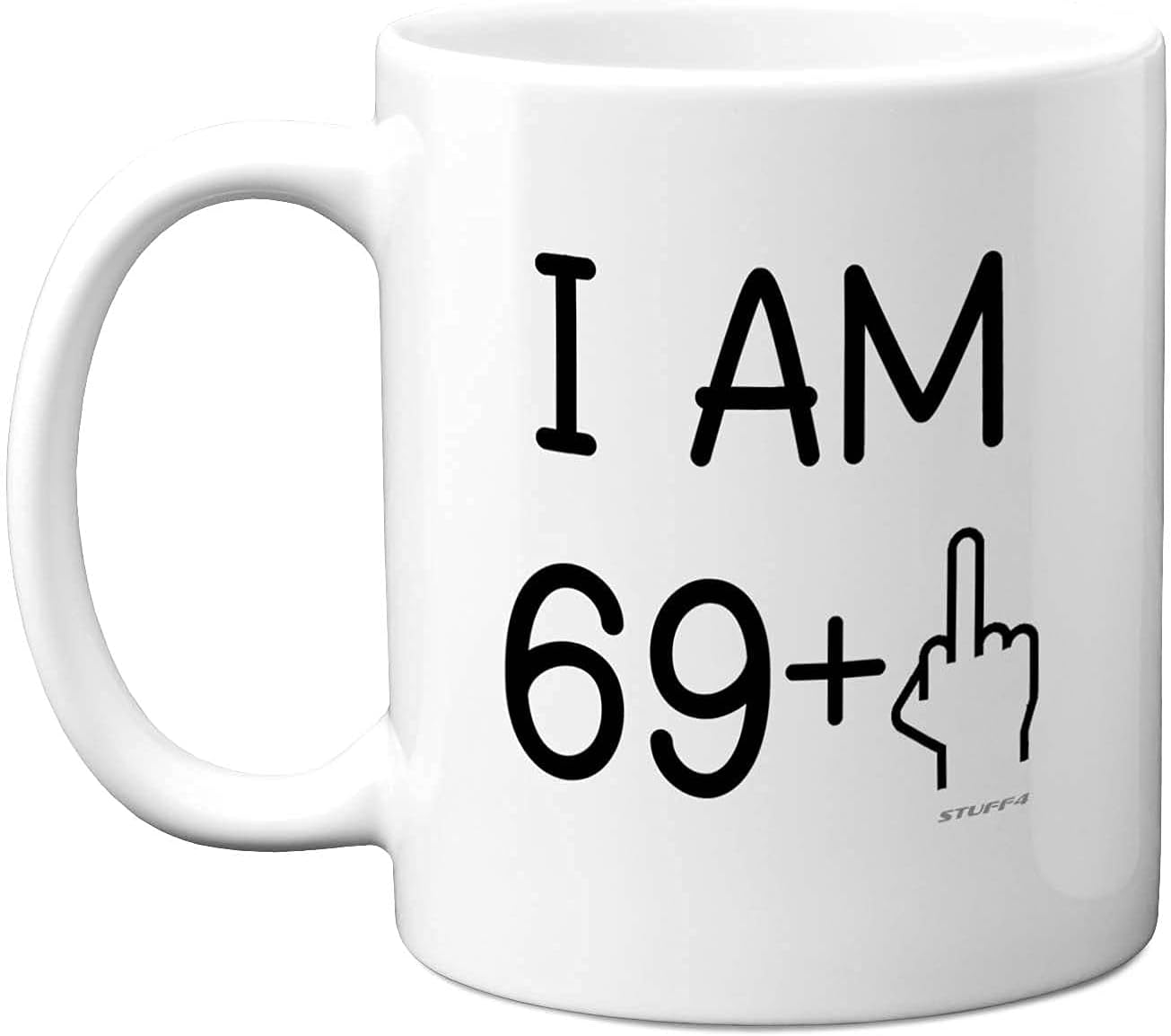 Stuff4 - 70th Birthday Gifts for Women Men, Novelty Mug Middle Finger, Funny Gifts, Perfect Birthday Present, Funny Mugs for Women Men, 11oz White Ceramic Dishwasher Safe, One Size