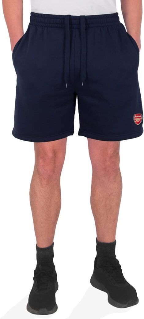 Arsenal FC Official Fleece Jogger Shorts – Football Gift for Men