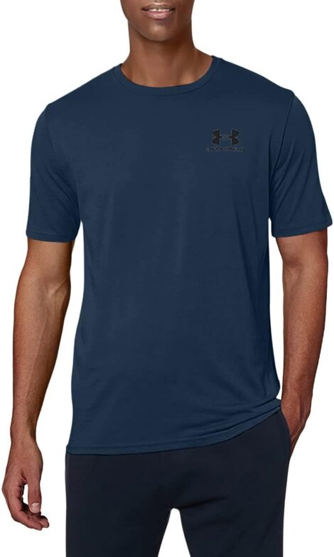 Under Armour Men’s Left Chest T-Shirt – Academy – XL, Sportstyle.