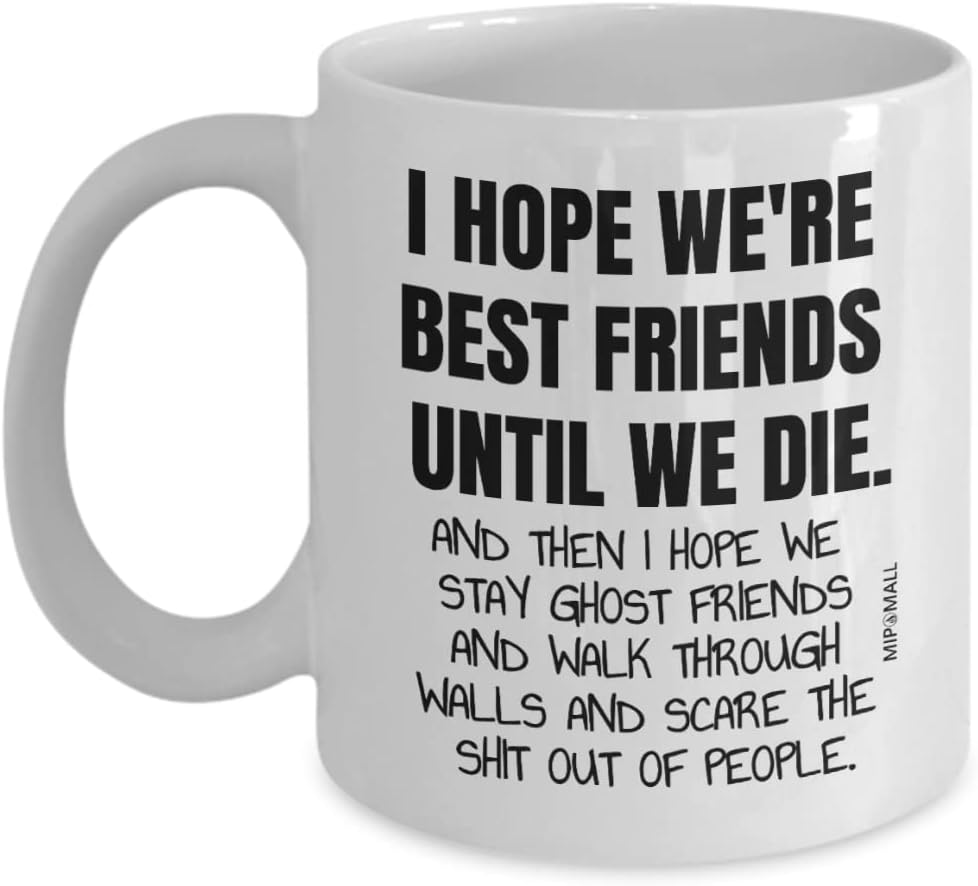 MIPOMALL Best Friend Mug Gifts Cup - Funny Friendship Great Item Present Christmas Birthday Female Male Men Women Him Her Ideas Sister Mothers Day MG0024