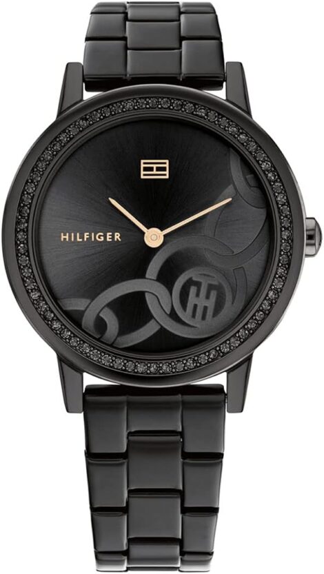 Tommy Hilfiger Women’s Analog Quartz Watch with Black Stainless Steel Bracelet – 1782438.