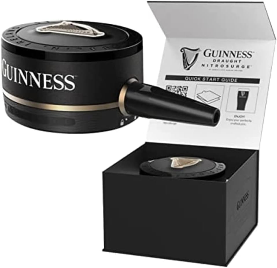 Guinness Draught│Nitrosurge│Stout Beer│Perfect Pub Pour At Home│Ready for Rugby│Cans Sold Separately│Device Only