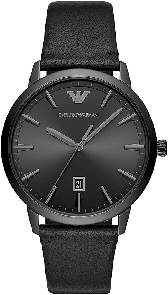 Emporio Armani Men's Three-Hand Date, Stainless Steel Watch, 43mm case size