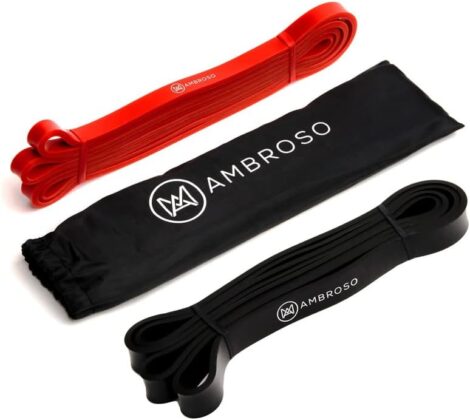 Ambroso Resistance Band: Home Gym Equipment for Total Body Fitness, Stretching, Yoga, Physio, Men and Women Gift