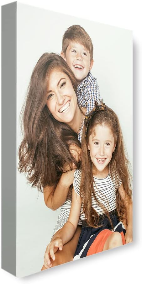 Customizable canvas prints in portrait layout, measuring 16×12 inches (40cm x 30cm), in white.