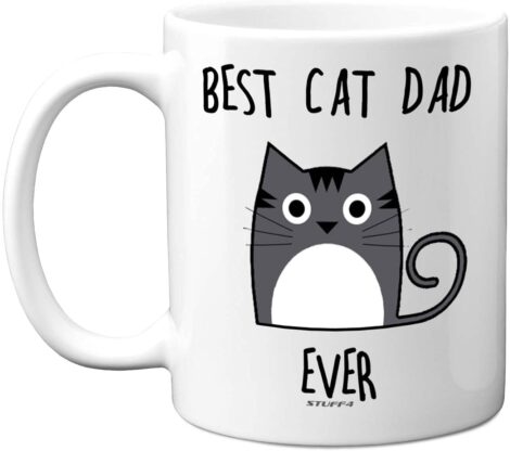 Stuff4 Cat Dad Mug, 11oz Ceramic Dishwasher Safe Premium Mug – Gift for Cat Lovers