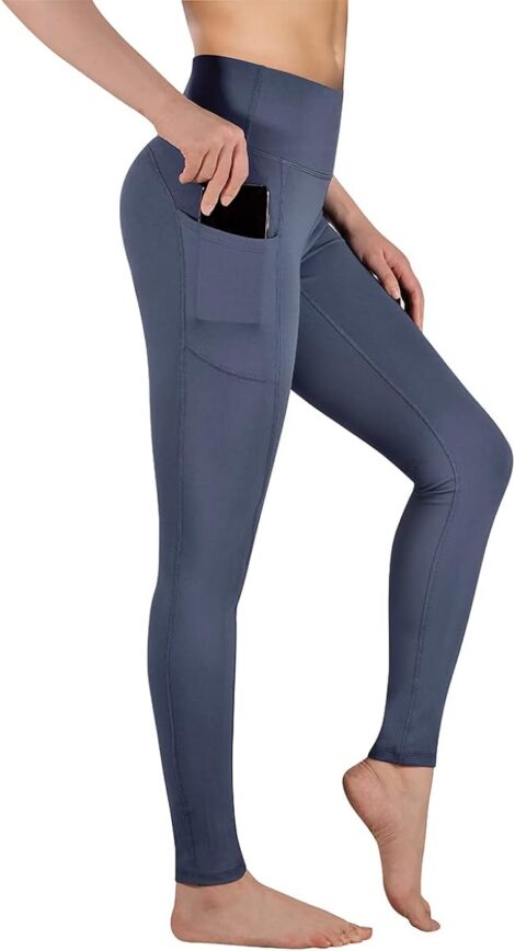 GIMDUMASA Women’s Leggings with Pockets – High Waist Gym Yoga Pants for Fitness, UK.