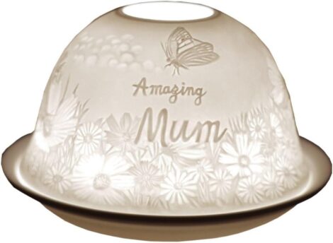 Christmas Mum Gifts – Loving Message Tealight Holder with Dome for Tealights