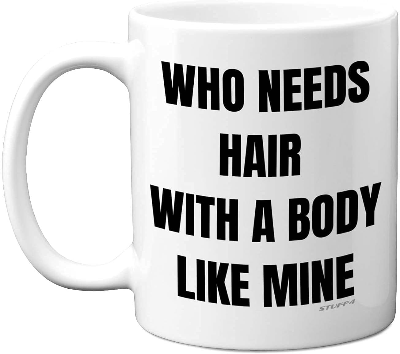 Stuff4 Bald Mug - Funny Birthday Gifts for Him, Novelty 11oz Ceramic Dishwasher Safe Mugs, Baldi Mug, Mugs Gift for Men, Dad Birthday Gifts, Christmas, Fathers Day, Gifts for Men