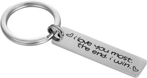 Personalized “I Love You Most” Keychain: Perfect gift for your loved one on special occasions.