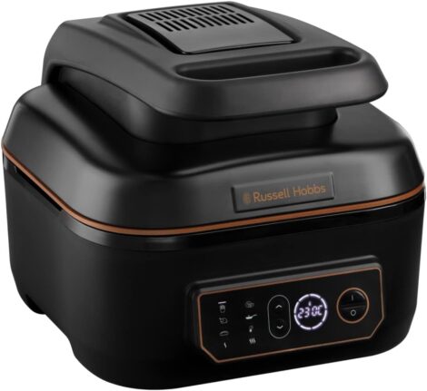 Russell Hobbs SatisFry Digital Air Fryer – 7 Functions, 5.5L Capacity, Black.