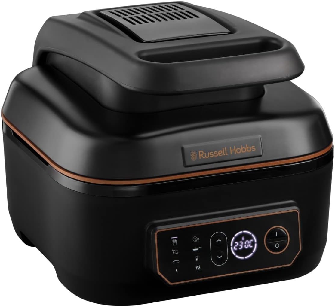 Russell Hobbs 26520 SatisFry Digital Air Fryer and Multicooker - 7 Cooking Functions Including Airfryer, Slow Cooker, Grill, Roast and Bake, 5.5 Litre Capacity, Black