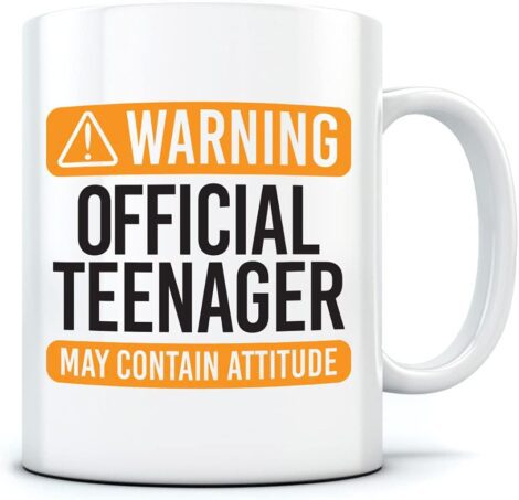 Teen Attitude Mug – 13th Birthday Cup for Hot Drinks – One Size, White