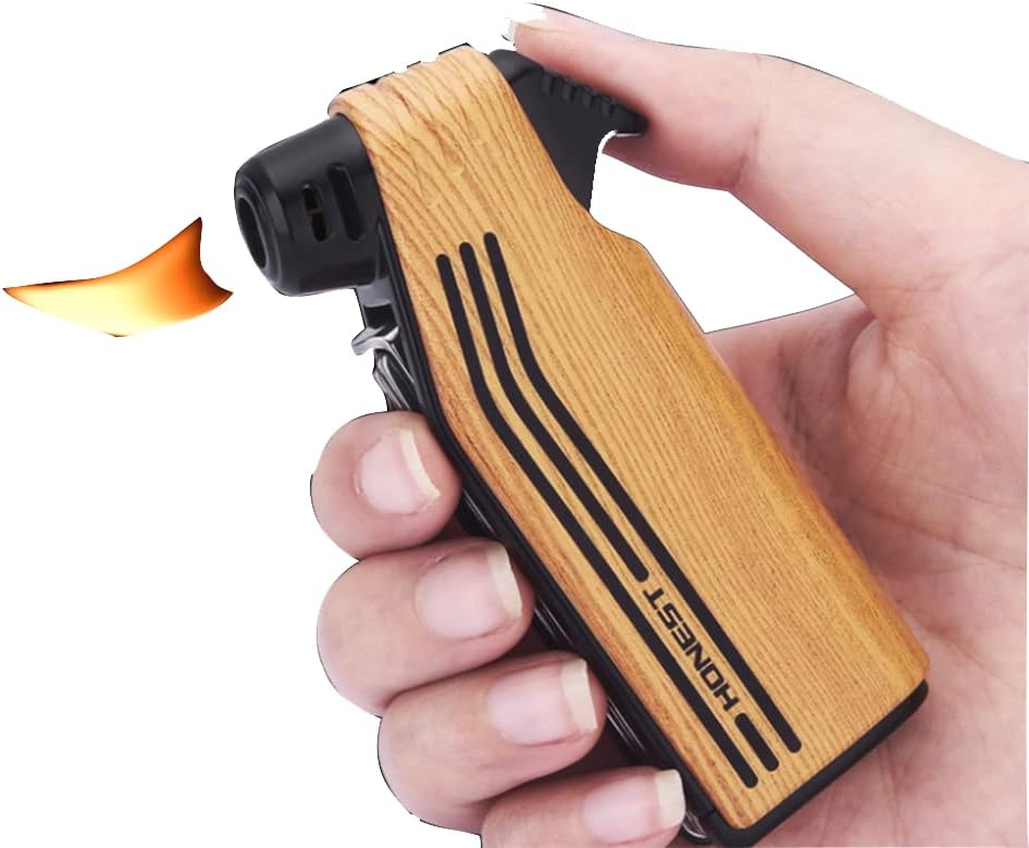 (Sold without GAS) Soft Flame,Retro Design,Refillable Lighter, Gift for Men