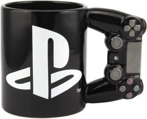 Paladone PS4 Controller Mug – Gamer’s Ceramic Coffee Cup, 550ml.