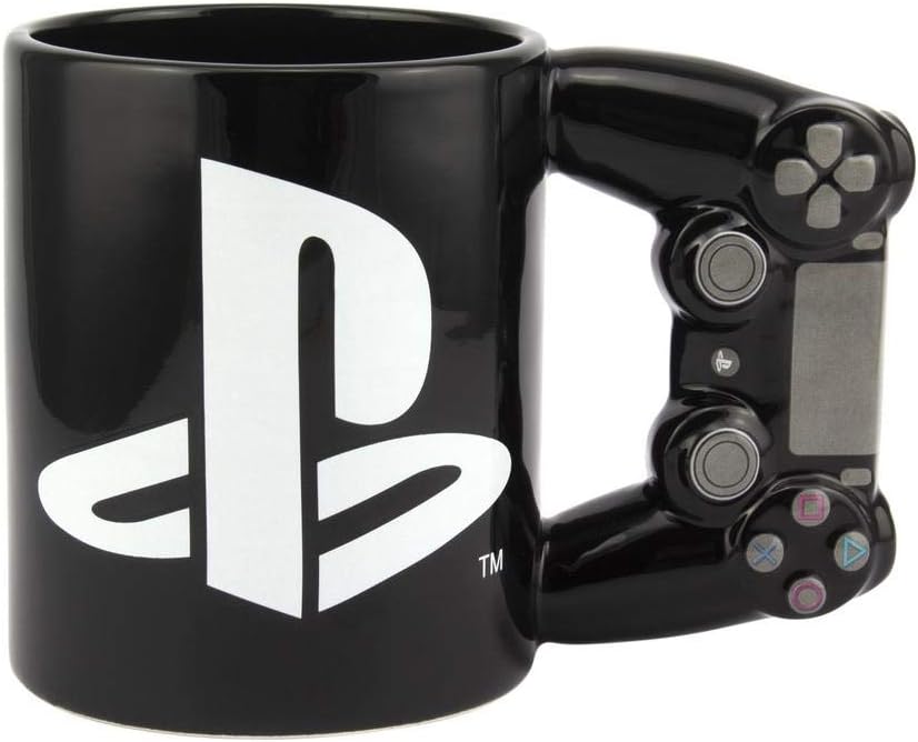 Paladone PlayStation 4th Gen Controller Mug - Ceramic Coffee Mug for Gamers, 550 milliliters