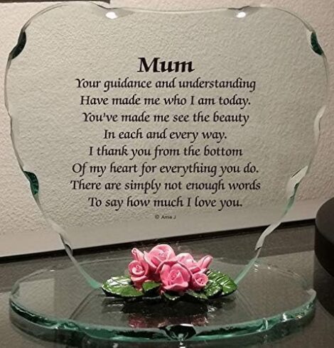 Mum’s OnlineStreet Glass Plaque Gift