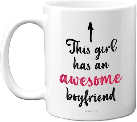 Stuff4 Girlfriend Gifts – Awesome Boyfriend Mug – Funny, Dishwasher Safe, Perfect for Christmas, Birthdays, Valentine’s Day