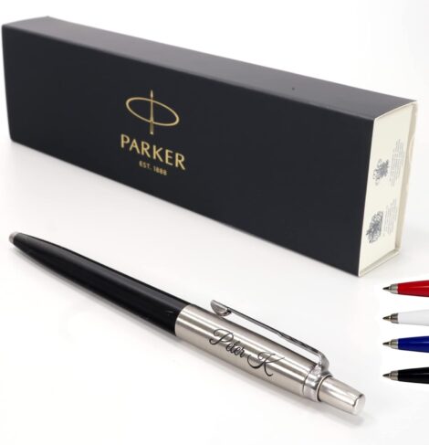 Customized Parker Jotter Pen with Personalized Gift Box | Create a Unique Laser Engraved Present – Black.