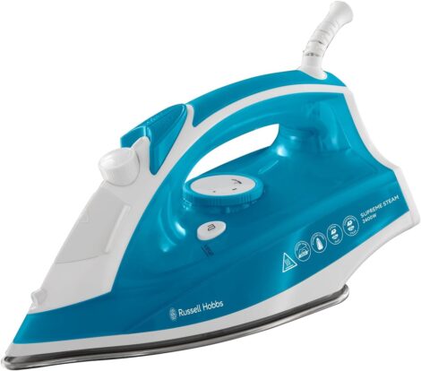 Russell Hobbs White/Blue Iron: Supreme Steam Traditional, 2400W (Model 23061)