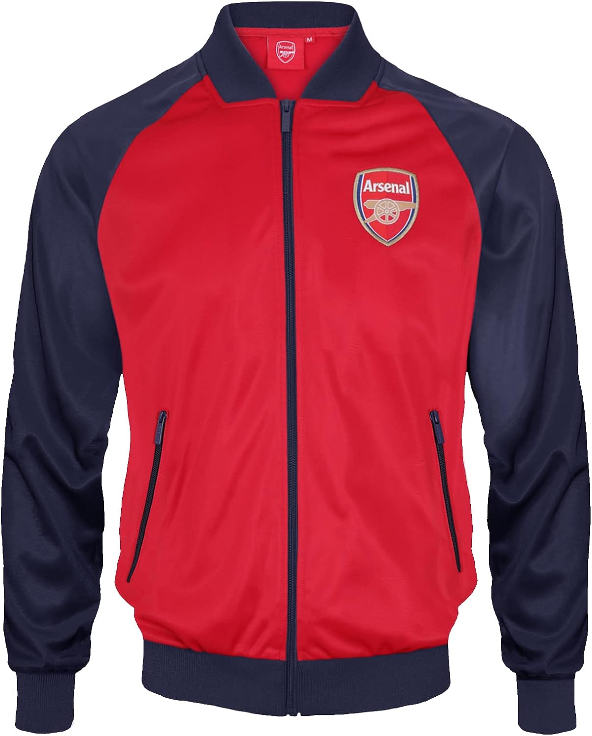 Arsenal FC Official Football Gift Mens Retro Track Top Jacket Red