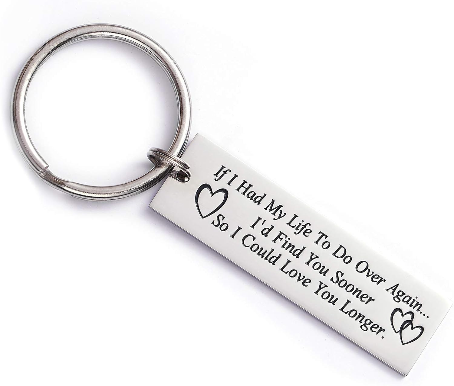 LParkin Boyfriend and Girlfriend Gift If I Had My Life to Do Over Again I'd Find You Sooner So I Could Love You Longer Keyring