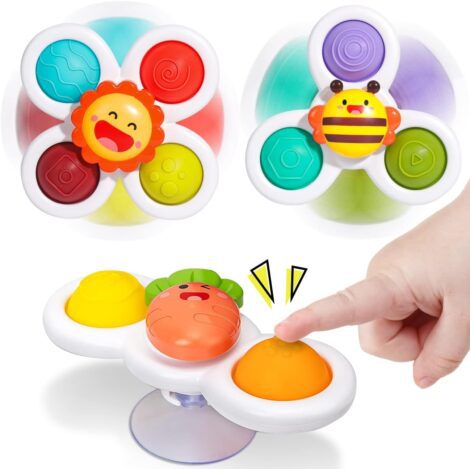 Winstico Spinner Toys: Perfect sensory fidget and bath toys for 1-3 year olds.