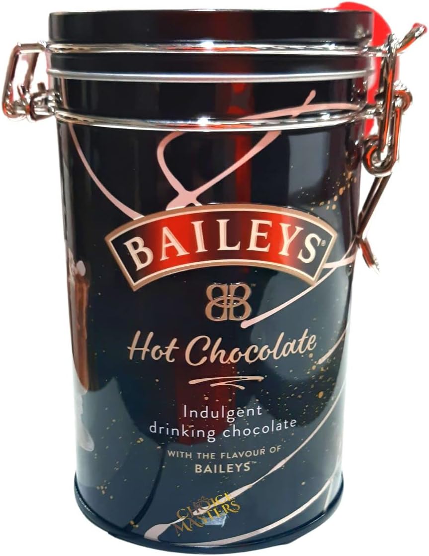 Baileys Indulgent Drinking Chocolate Infused with Irish Cream Hot Chocolate Tin - 200g | Great Gift for Valentine, Mother's Day and More