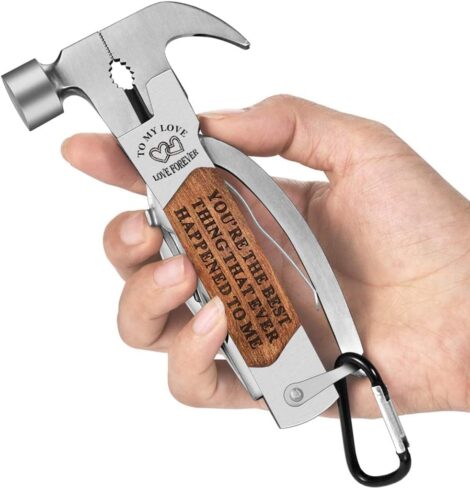 Compact Multi Tool Hammer – Perfect Gift for Men – 14 in 1 Cool Gadgets