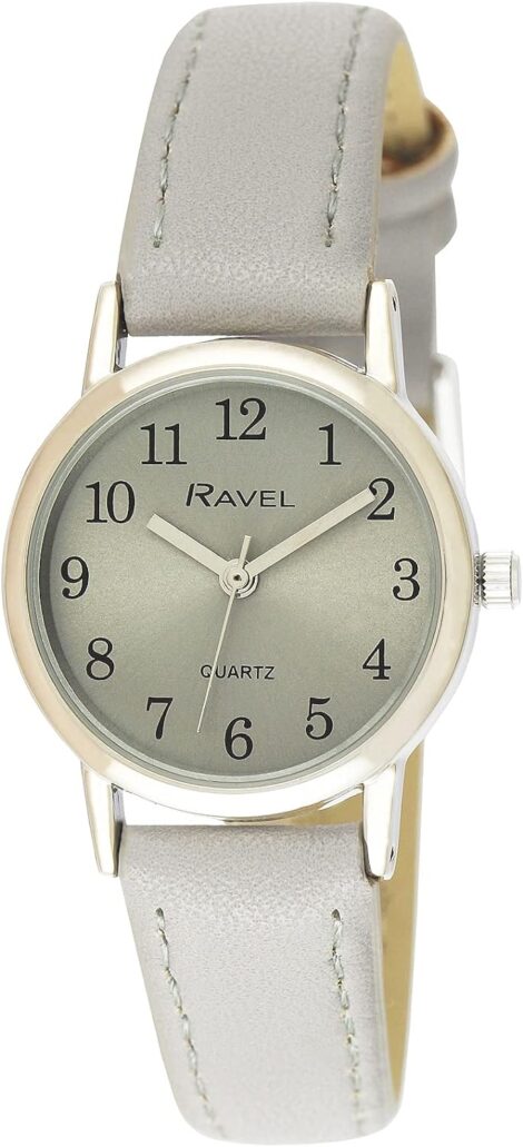 Ravel Silver Tone Watch – Women’s Pastel Colored Everyday Timepiece (27mm case)