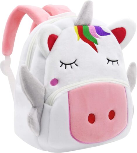 Cute Animal Cartoon Backpack School Bag, for Toddler Children Boys Girls (Unicorn) – Best Kids’ Gift.