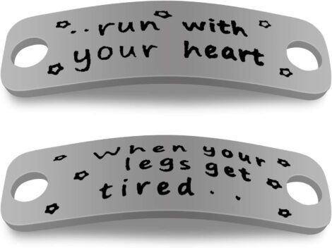 Vadaka Gym Gift Shoelace Tag Set – Funny Runners Fitness Trainer Inspirational Charm