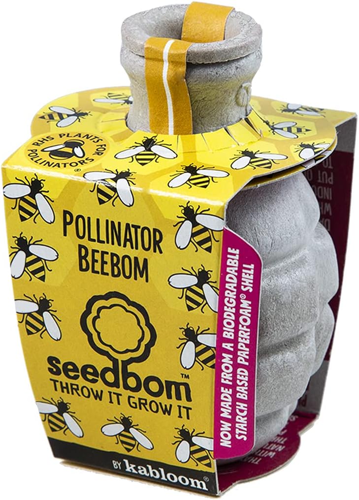 Kabloom - Eco Friendly Pollinator Beebom Seedbom - Gardening Gifts - Flower Seeds - Bee Bombs - Wildflower Seed Mix - Seeds for Planting UK