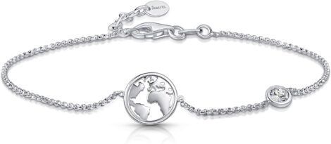 Amberta 925 Silver Travel Bracelet for Women
