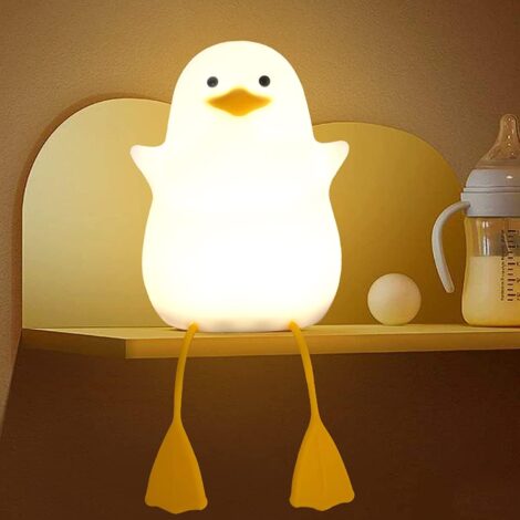 Portable Rechargeable Duck Night Light, Touch Control, Cute Nursery Lamp, Dimmable, Ideal Gifts for Kids