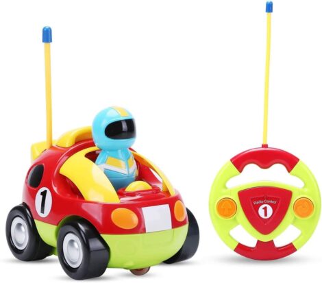 Red RC Race Car for Toddlers, Remote Control Toy with Sound and Light, Birthday Gift